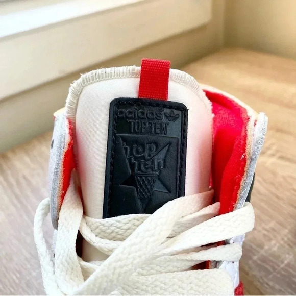 New Adidas Originals Top Ten RB Red Bull Sneakers Basketball  Red White Womens 8 - Picture 9 of 16